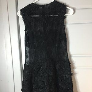 Sexy lace dress, see-through middle